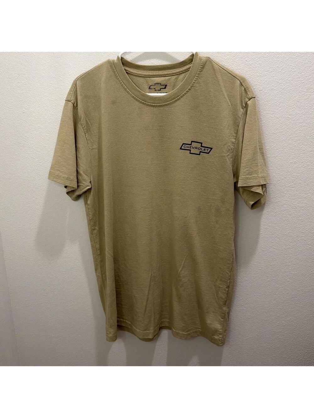 Chevrolet Men's Tan and Cream Tshirt
